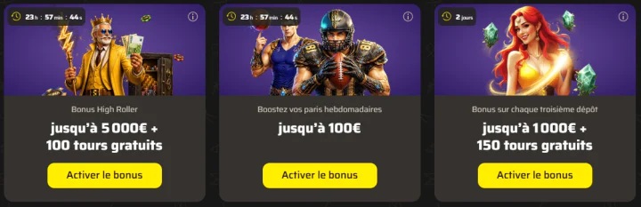 Bonus de bienvenue du casino Runa avec trois offres de dépôt jusqu’à 750 € et 150 tours gratuits